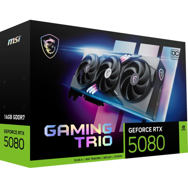 Відеокарта PCIE16 RTX5080 16GB GDDR7 RTX5080 16G GAM TRIO OC MSI
