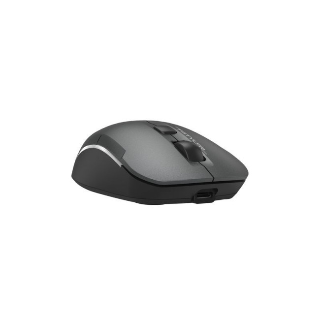 Миша бездротова безшумна Fstyler, Bluetooth / 2.4 ГГц, вбудований акумулятор, 2000DPI, сірий+чорний