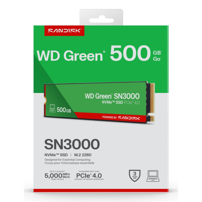 Твердотільний запам’ятовувальний пристрій накопичувач (SSD) G4 M.2 NVME 500GB GRN SN3000 WDS500G4G0E SANDISK