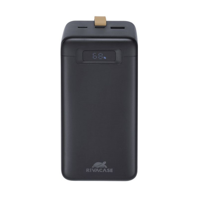 Портативний зарядний пристрій, 40000 mA, PD 65W, з LCD, чорний