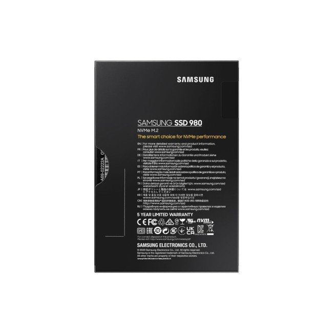 Твердотільний запам’ятовувальний пристрій накопичувач (SSD) M.2 2280 500GB 980 MZ-V8V500BW SAMSUNG