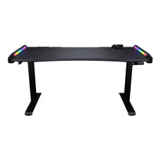 Стіл для геймера, ергономічний дизайн, USB 3.0/Type-C/Audio хаб, RGB підсвічування, електричне регулювання висоти