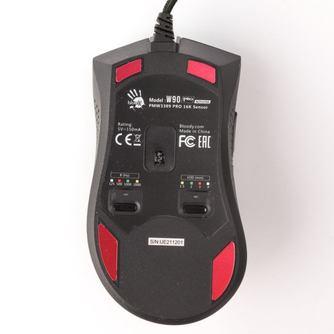 Ігрова миша Bloody Activated, RGB, 16000 CPI, 50M натискань, чорний