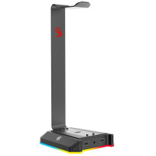 Підставка для навушників з RGB підсвіткою, 3хUSB, AUX 4-Pin 3.5мм