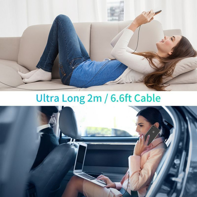 Кабель MFI, USB 2.0 Power Delivery (PD), C-тато/Lightning, 2 м