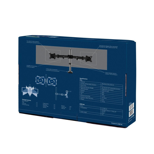Кріплення для монітора ARM Z2 GEN 3 DUAL AEMNT00053A ARCTIC
