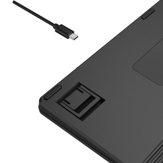 Клавіатура бездротова Fstyler, ножничні перемикачі, Bluetooth / 2.4 ГГц, з акумулятором, чорний