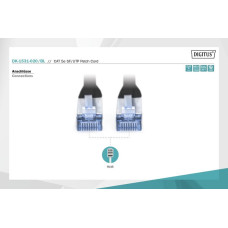 Патч-корд CAT 5e SF-UTP, Cu, PVC AWG 26/7, довжина 2 м, колір чорний DK-1531-020/BL DIGITUS by ASSMANN