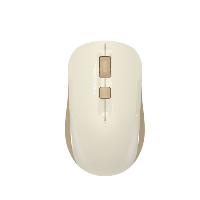 Миша бездротова безшумна Fstyler, Bluetooth / 2.4 ГГц, вбудований акумулятор, 2000DPI, бежевий