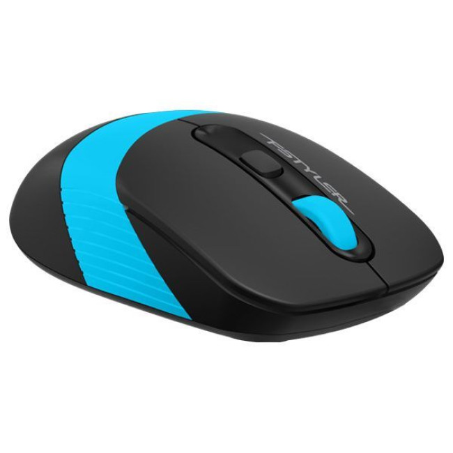 Миша бездротова Fstyler, USB, 2000 dpi, чорний + синій