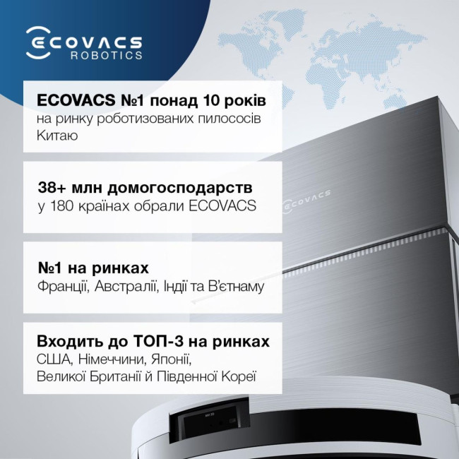 Робот-пилосос DEEBOT N20E PLUS YDLX11-3 BL ECOVACS