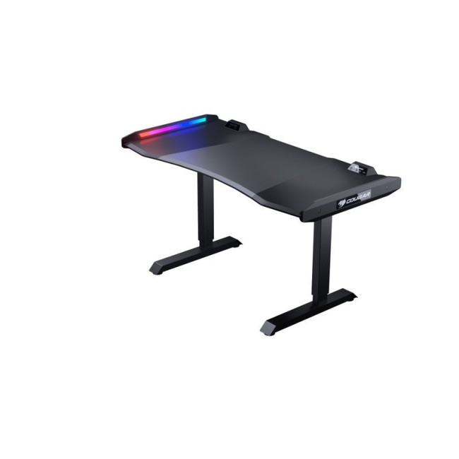 Стіл для геймера, ергономічний дизайн, USB 3.0/Audio хаб, RGB підсвічування, регулювання висоти