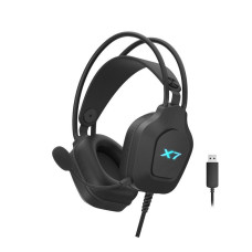 Гарнітура X7 USB з підсвічуванням, чорна