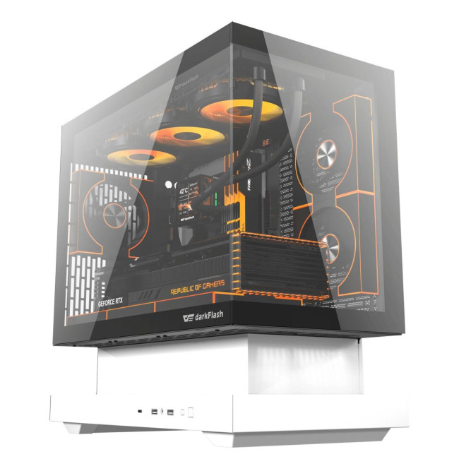 CASE MINITOWER MATX W/O PSU/F1 WHITE DARK FLASH
