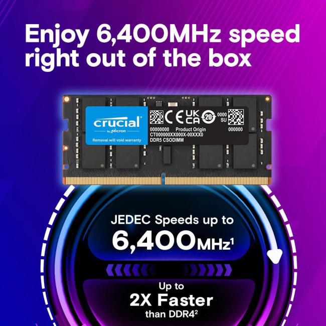Модуль пам'яті PRO 32GB DDR5-6400 CT32G64C52CS5 CRUCIAL