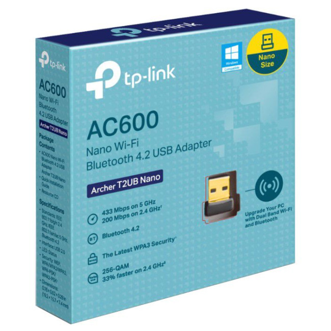 USB-адаптер TP-Link Archer T2UB nano AC600 BT 4.2 USB2.0