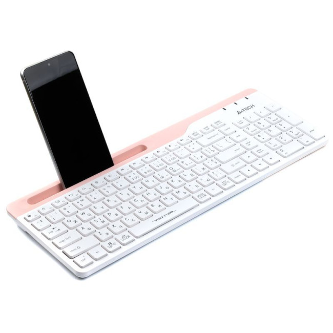 Клавіатура бездротова Fstyler, Bluetooth / 2.4 ГГц, білий