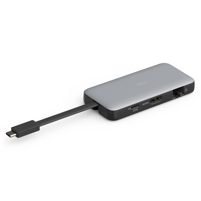 Док-станція USB-C, 7 портів, 1xHDMI, 2xUSB 3.2 Gen 1, 1xRJ45, 1xSD, 1xMicroSD, 1xPD DA-70916 DIGITUS by ASSMANN