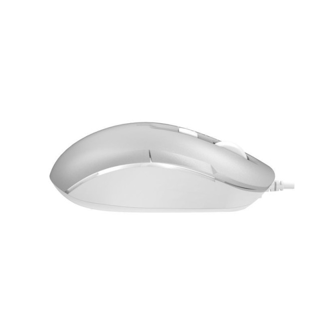 Миша дротова Fstyler, USB, біле підсвічування, 1600 dpi, сірий+білий