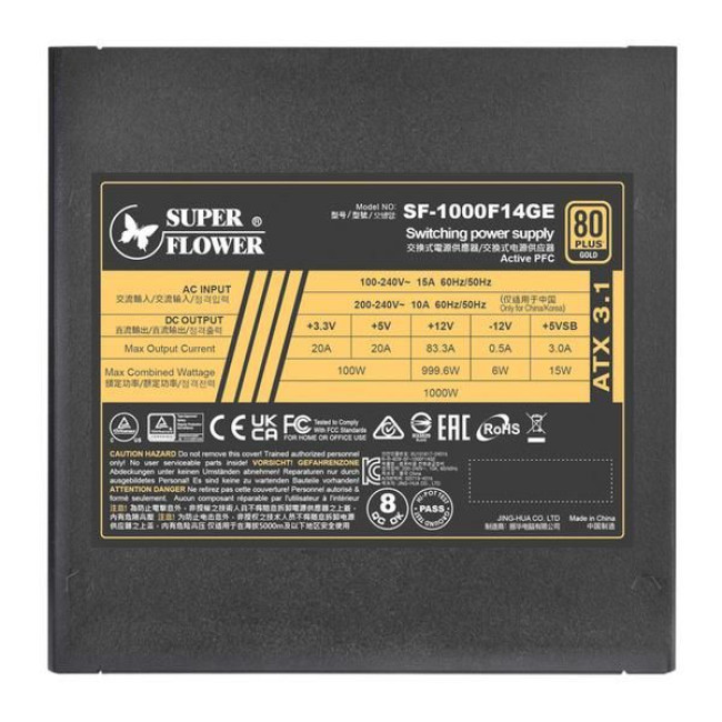 Блок живлення ATX3.1 1000W LEADEX III GOLD (SF-1000F14GE) SUPER FLOWER