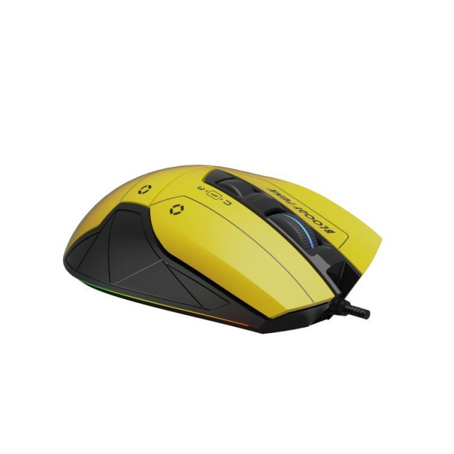 Ігрова миша Bloody Activated, RGB, 10000 CPI, 50M натискань, жовтий
