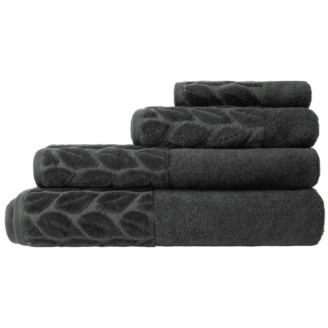 Рушник банний Soho 50х90 см Leaves Dark Gray 