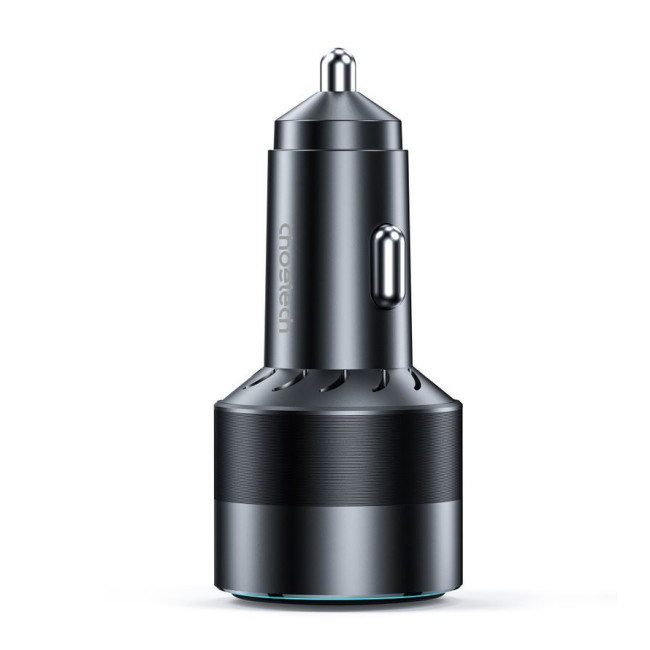 Автомобільний зарядний пристрій, 2 USB-C+USB-A, 130Вт, QC3.0/PD/PPS, чорний