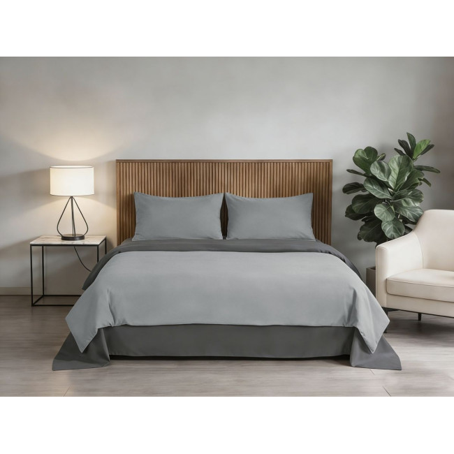 Комплект постільної білизни Soho Євро 200х220 см Light gray/Dark gray 