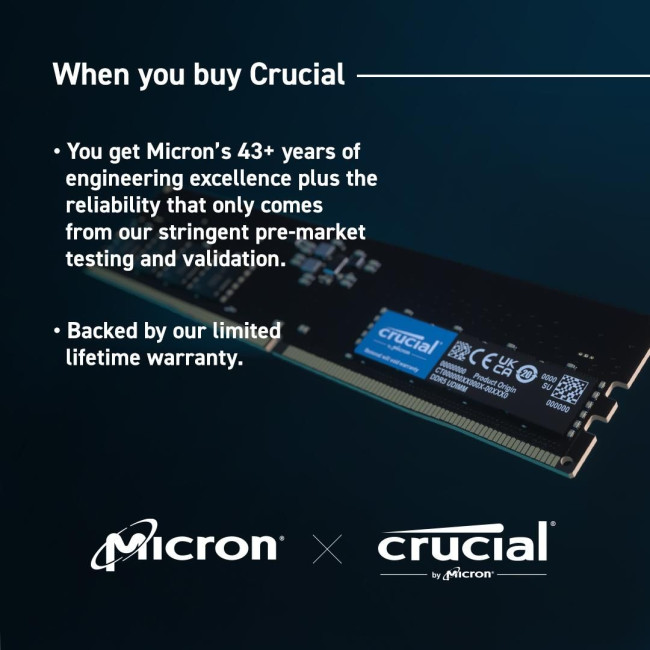 Модуль пам'яті 32GB DDR5-5600 CT32G56C46U5T CRUCIAL