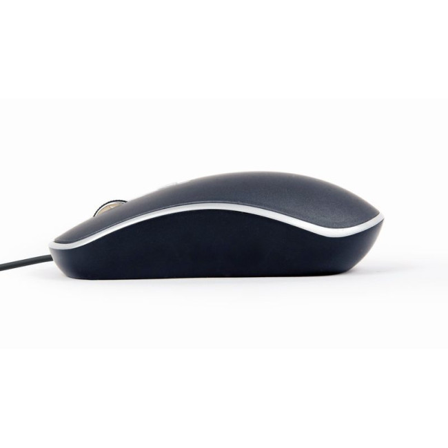 Оптична миша, USB інтерфейс, 1600 dpi, чорно-сiрий