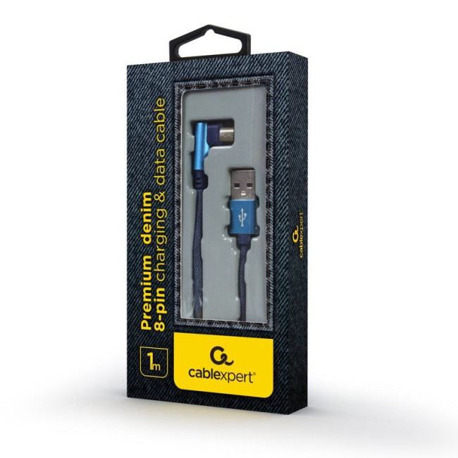 Кабель кутовий micro USB 2.0 A-тато/Micro B-тато, преміум, 2.1 А
