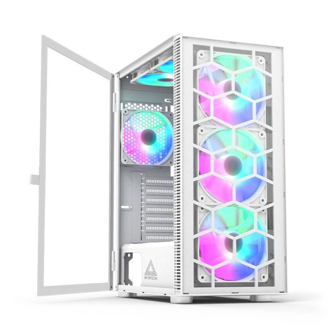 Корпус ATX W/O PSU X3 GLASS (W) MONTECH