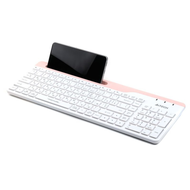 Клавіатура бездротова Fstyler, Bluetooth / 2.4 ГГц, білий