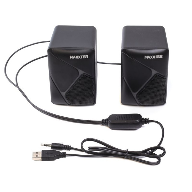 Акустична система, пластиковий корпус, 6 Вт, USB живлення, RGB підсвічування, чорний