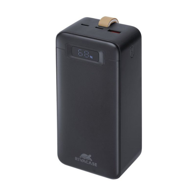Портативний зарядний пристрій, 40000 mA, PD 65W, з LCD, чорний
