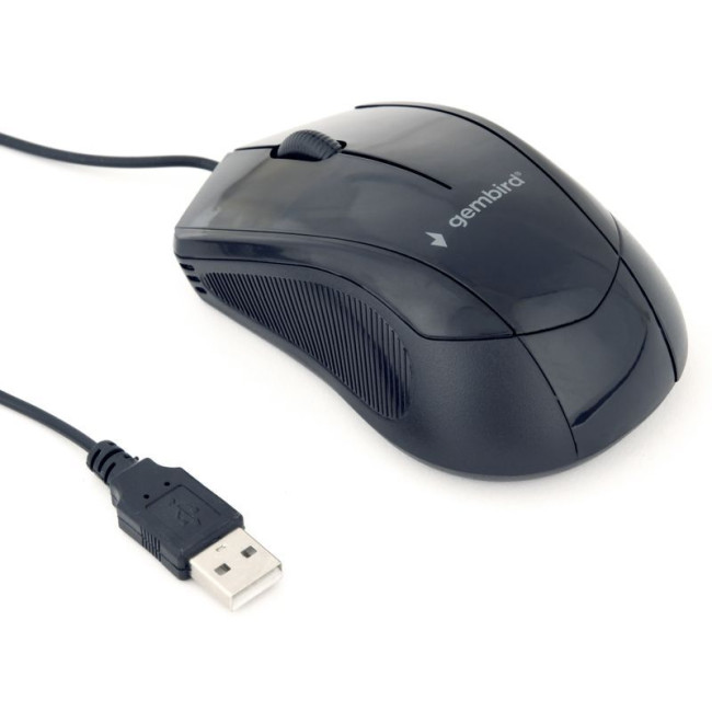 Оптична миша, USB інтерфейс, 1000 dpi, чорний