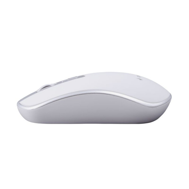 Бездротова оптична миша, USB, 1600 dpi, біла з сірим