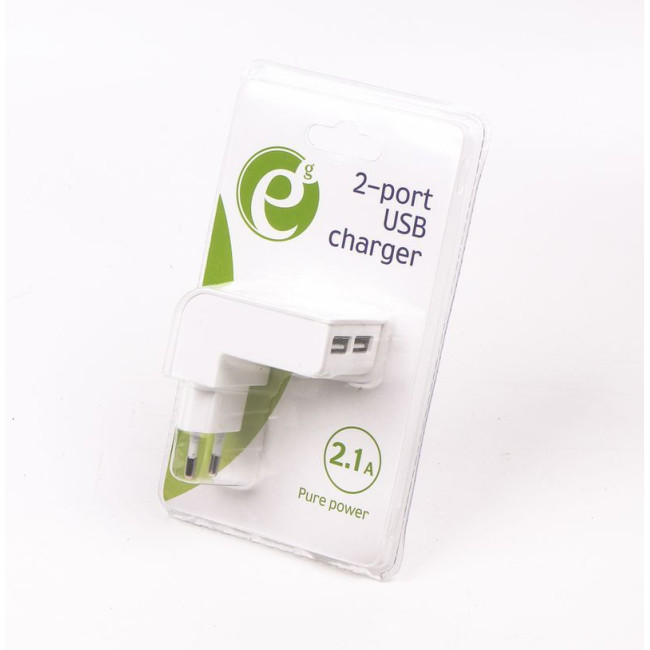 Зарядний пристрій USB 2.1 A, білий