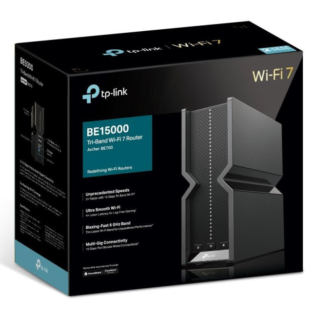 Точка доступу з функцією маршрутизації, мережеве обладнання 15000MBPS WI-FI 7 TRI-BAND ARCHER BE700 TP-LINK