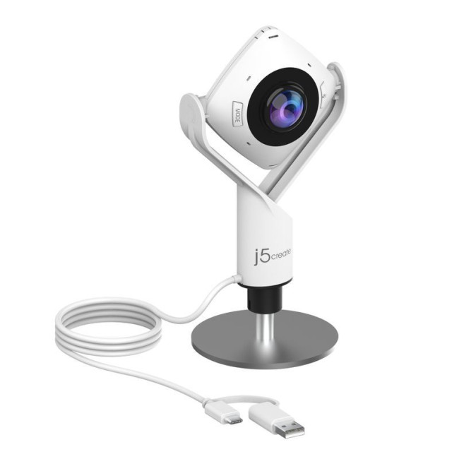 Вебкамера 360°, 1080 P, USB-A/C 3.0, вбудований мікрофон, кріплення 1/4