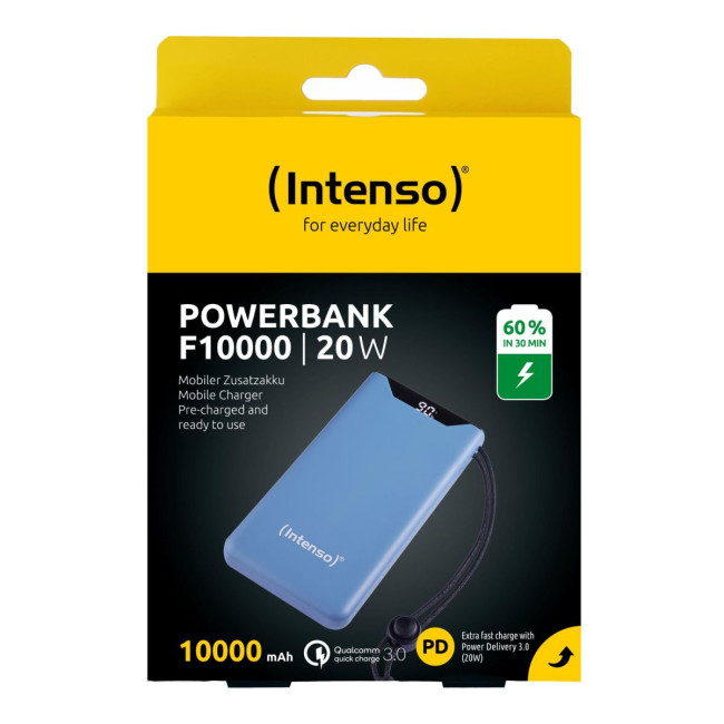 Портативний зарядний пристрій USB 10000MAH QC3.0 BLUE F10000 7332035 INTENSO
