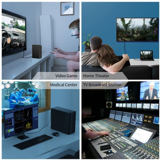 Кабель у коробці HDMI V.2.1, 8К 60 Гц, HDR10, HLG, 48Gbps, YUV 4:4:4, позолочені конектори, 2 м