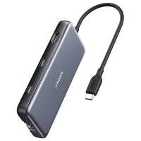 Перехідник Anker PowerExpand 8-in-1 - PD in 100W/HDMI/2xUSB-A/USB-C 10Gbps/LAN/SD Black
