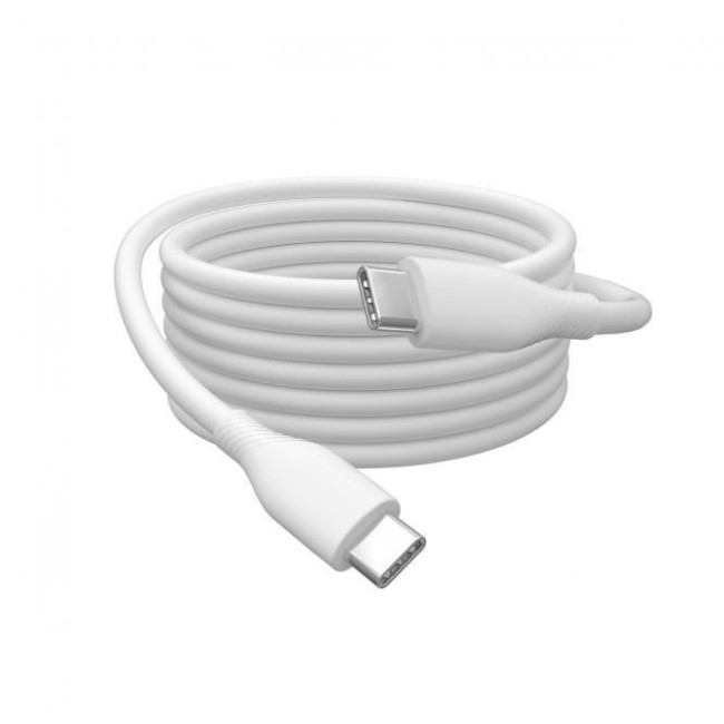 Кабель для зарядки USB-C, USB-C - USB-C 1 м, USB 2.0, 60W, силіконовий, білий AK-300341-010-W DIGITUS by ASSMANN