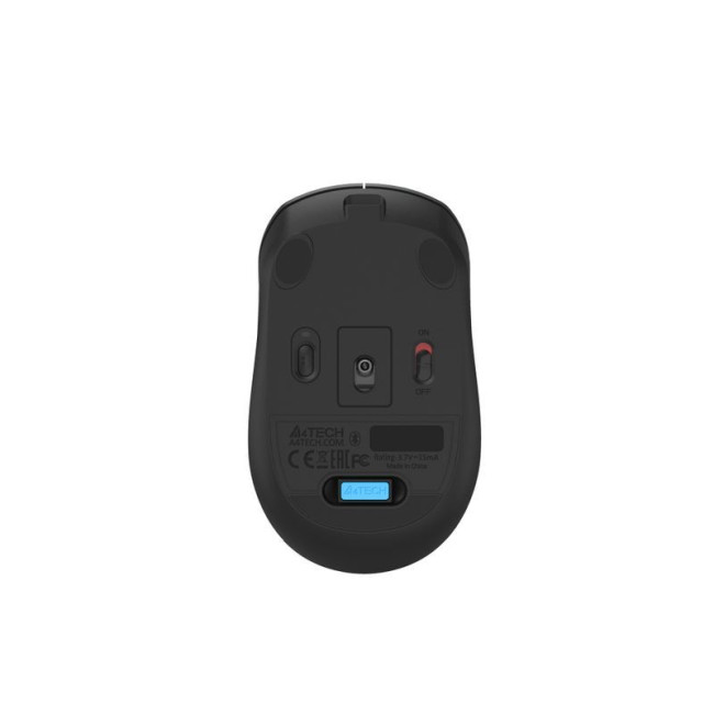 Миша бездротова безшумна Fstyler, Bluetooth / 2.4 ГГц, вбудований акумулятор, 2000DPI, сірий+чорний
