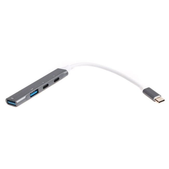 Хаб USB 3.0 Type-С на 4 порти, 1xUSB-A 3.0, 1xUSB-A 2.0, 2xUSB-C