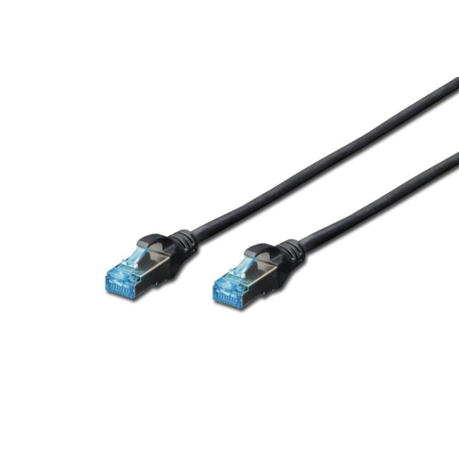 Патч-корд CAT 5e SF-UTP, Cu, PVC AWG 26/7, довжина 2 м, колір чорний DK-1531-020/BL DIGITUS by ASSMANN