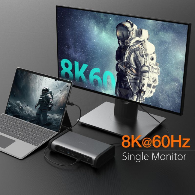Док станція USB-C 15-в-1 (HDMI/DP/PD/USB-A/USB-C/LAN/картридер/аудіо)