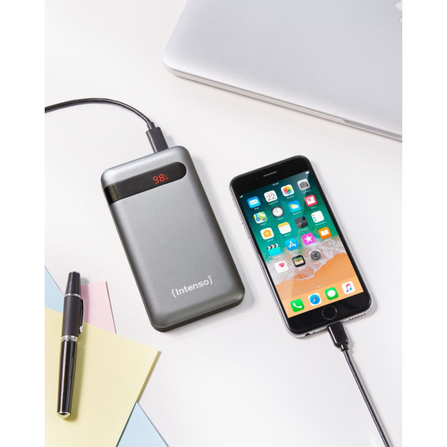 Портативний зарядний пристрій USB 10000MAH QC3.0 ANTHRACITE PD10000 INTENSO
