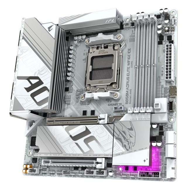 Материнська плата AMD B850 SAM5 MATX B850M A ELT WF6E ICE GIGABYTE
